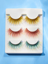 Load image into Gallery viewer, 3pairs Halloween Colorful False Eyelashes Vanitè Cosmetics
